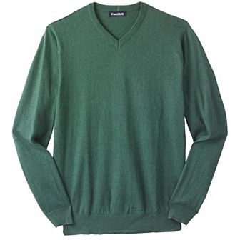 Kingsize Men's Big & Tall Lightweight V-neck Sweater