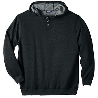 Kingsize Men's Big & Tall Fleece Pullover Henley