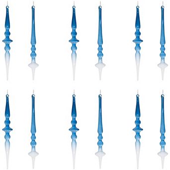 Adorn Your Christmas Tree with Swirl Glass Drop Ornament (Set of 12)