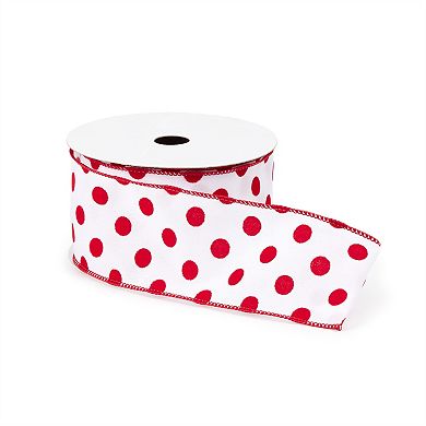 2.5" X 10 Yds. Wired Holiday Ribbon Polyester (Set Of 2)