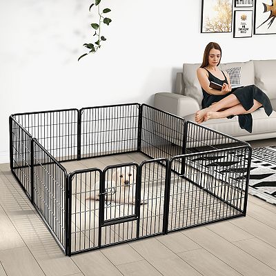 8 Panel 24 Inch Height Pet Fence Indoor Outdoor