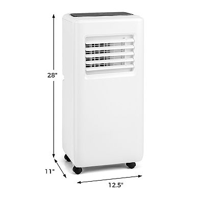 3-in-1 8000 Btu Portable Air Conditioner With Remote Control-white