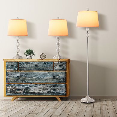 3-piece Table And Floor Lamp Set