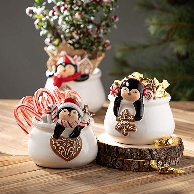 Sullivan's 3-Piece Whimsical Penguin Christmas Containers Set
