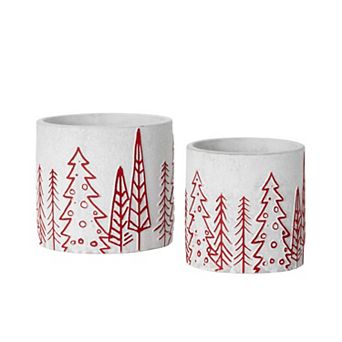 Haven Living Christmas Tree Silhouette Planters Set of 2