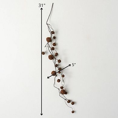 Haven Living 31-in. Rust Jingle Bell Christmas Garland