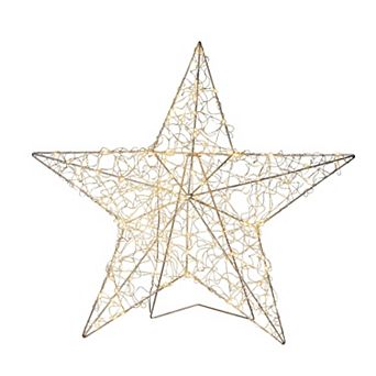 Haven Living 31.5" Silver Lighted Christmas Star With Stand