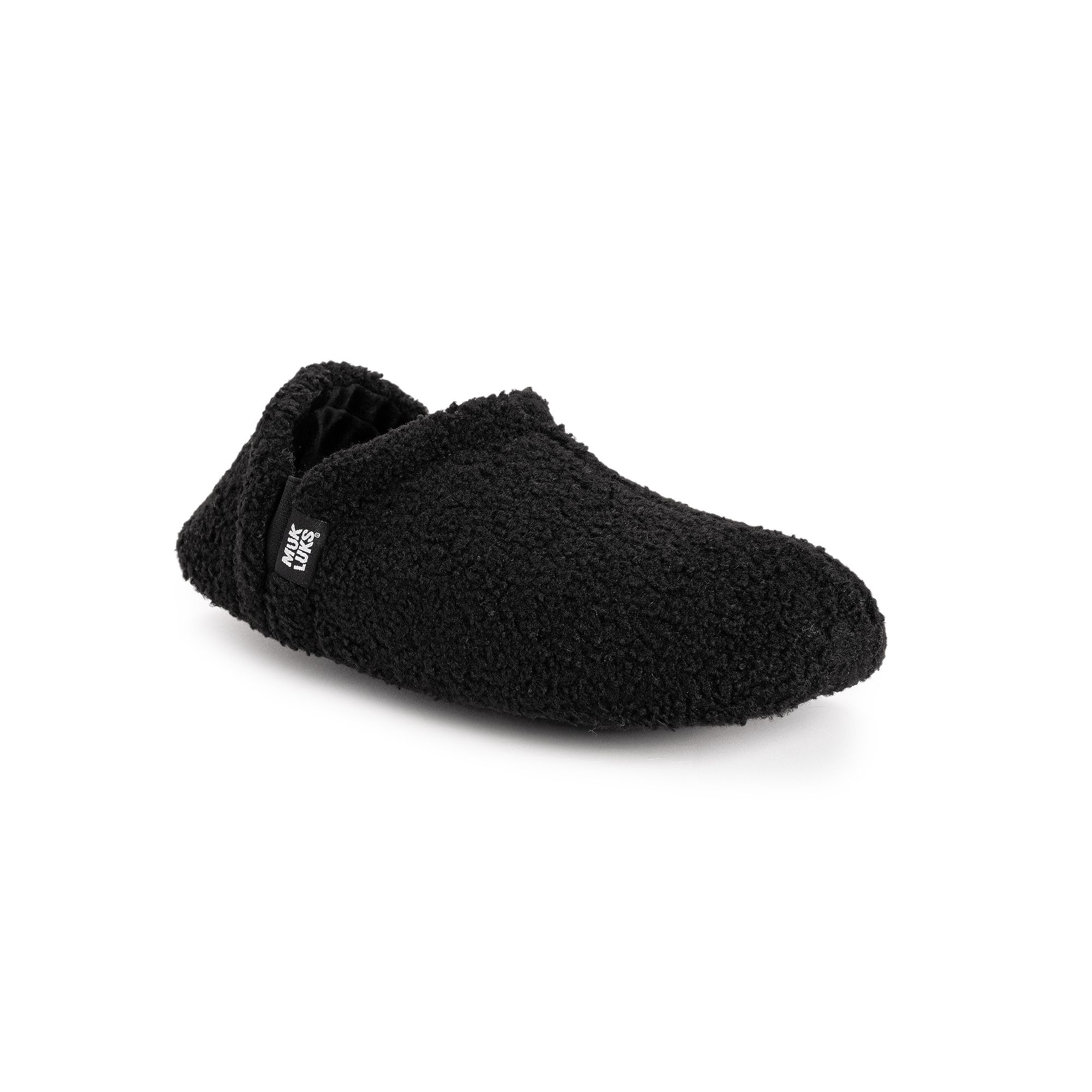 MUK LUKS Berber Mens Slippers, Size: Small, Black