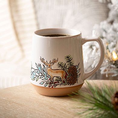 Sullivan's Embossed Winter Woodland Creature Mug Set of 4