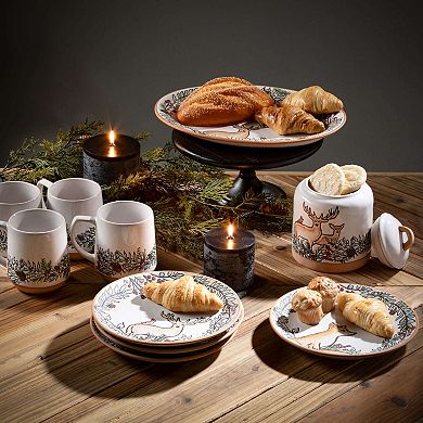 Sullivan's Embossed Winter Woodland Creature Mug Set of 4