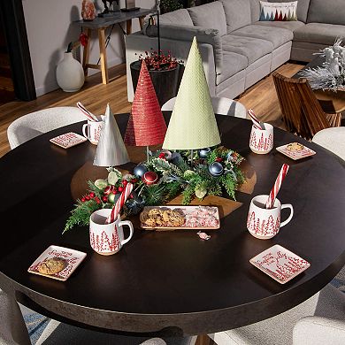 Sullivan's 'Tis The Season Christmas Tree Snack Plate Set of 4
