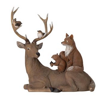 Haven Living 23" Christmas Deer Figurine With Animals