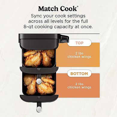 Ninja DoubleStack™ 8-qt. 6-in-1 Two-Basket Air Fryer