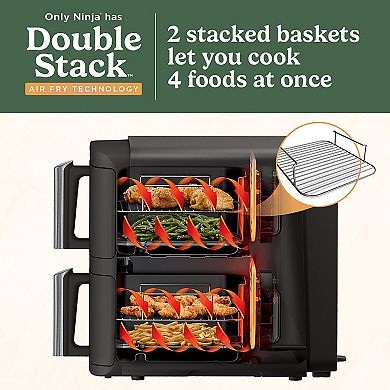 Ninja DoubleStack™ 8-qt. 6-in-1 Two-Basket Air Fryer