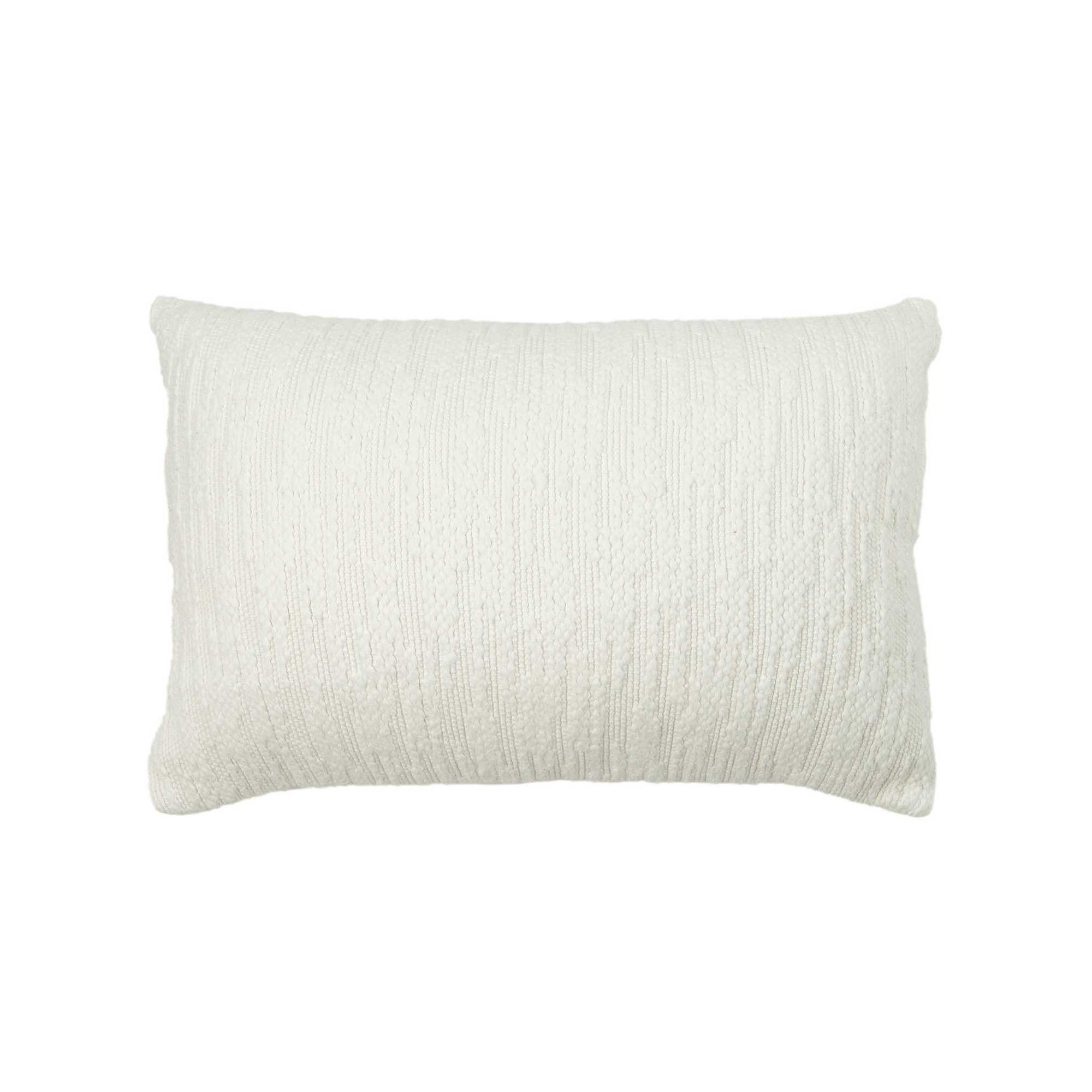 Rizzy Home Carl Throw Pillow Cover, White