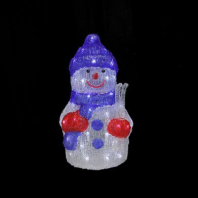 Northlight 15" LED Lighted Commercial Grade Acrylic Snowman Christmas Display Decoration