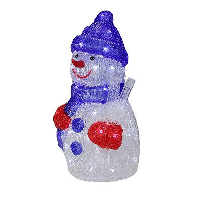 Northlight 15" LED Lighted Commercial Grade Acrylic Snowman Christmas Display Decoration