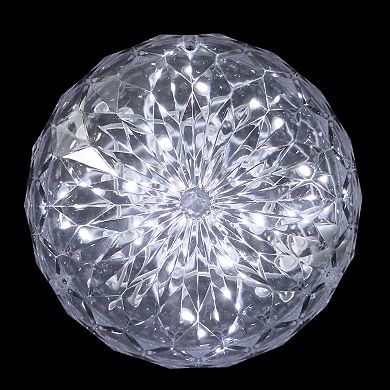 Northlight LED Crystal Sphere Hanging Christmas Decoration