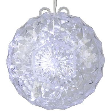 Northlight LED Crystal Sphere Hanging Christmas Decoration
