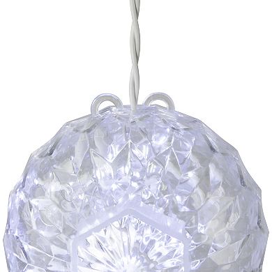 Northlight LED Crystal Sphere Hanging Christmas Decoration