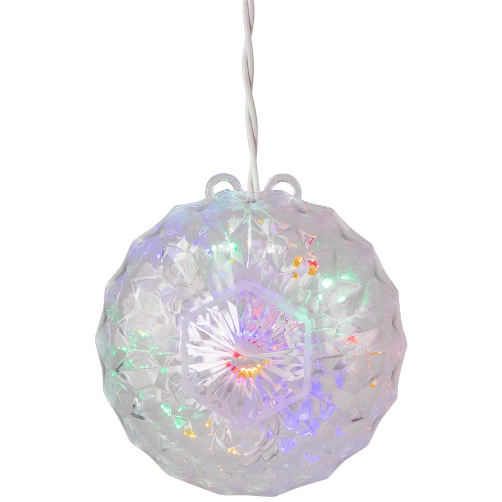 Northlight 6-Inch LED Multi-Color Hanging Crystal Sphere Outdoor ...