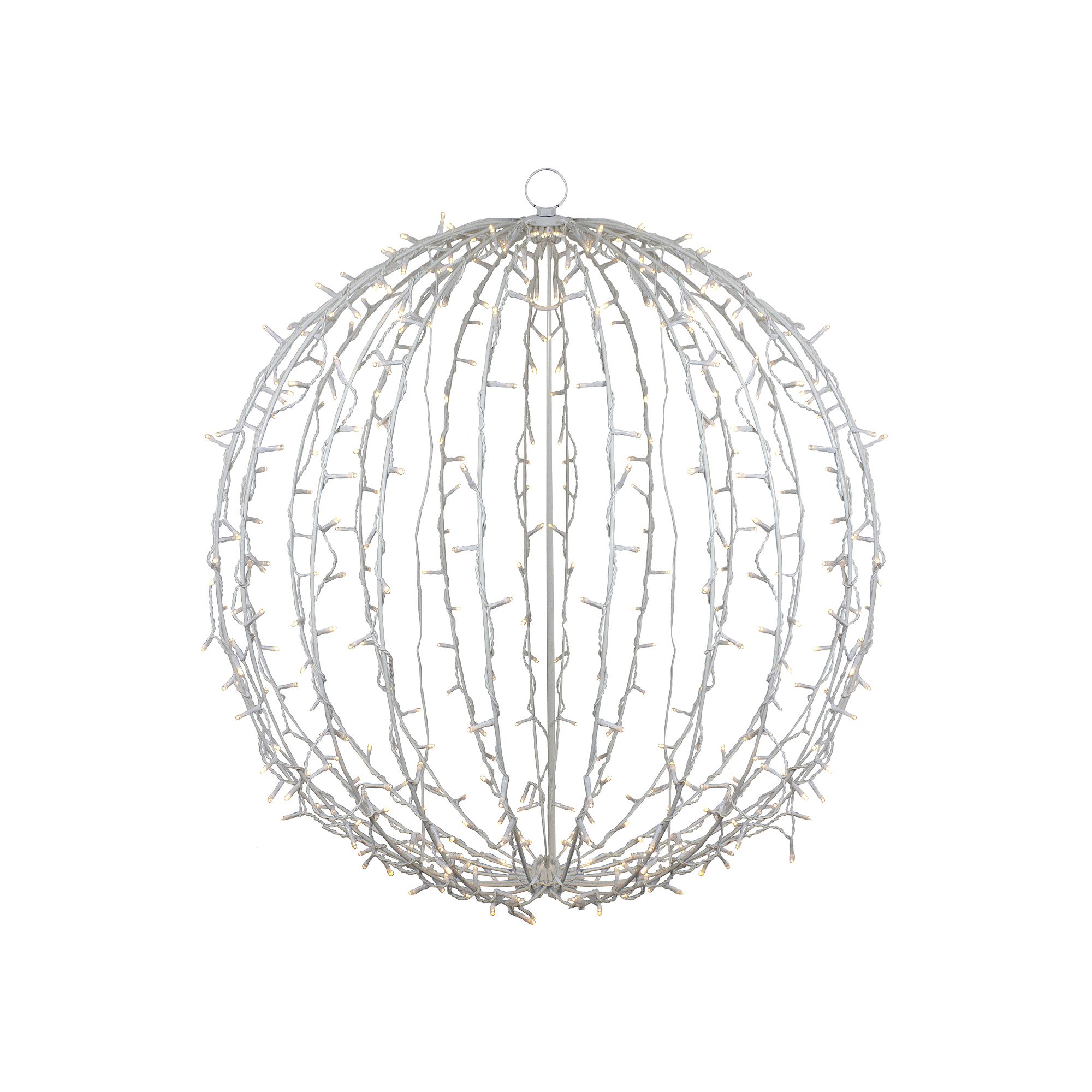 Northlight 30-in. LED 3D Christmas Hanging Ball Decoration, White