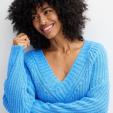 Women's Sonoma Goods For Life® Long Line V-Neck Sweater