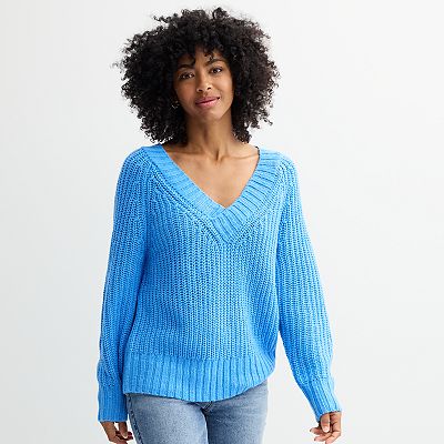 Kohls womens v neck sweaters best sale