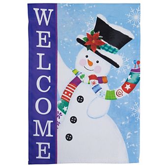 Northlight Snowman "Welcome" Christmas Outdoor Garden Flag