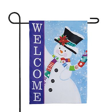 Northlight Snowman "Welcome" Christmas Outdoor Garden Flag