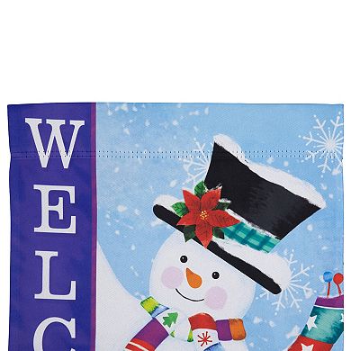 Northlight Snowman "Welcome" Christmas Outdoor Garden Flag