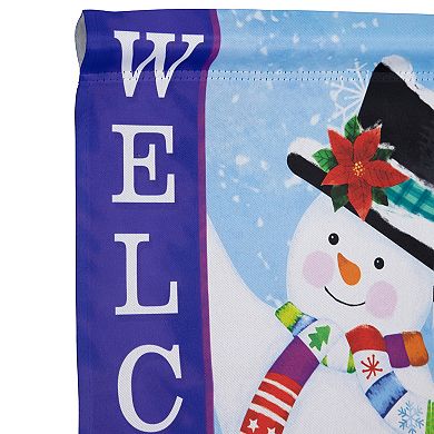 Northlight Snowman "Welcome" Christmas Outdoor Garden Flag
