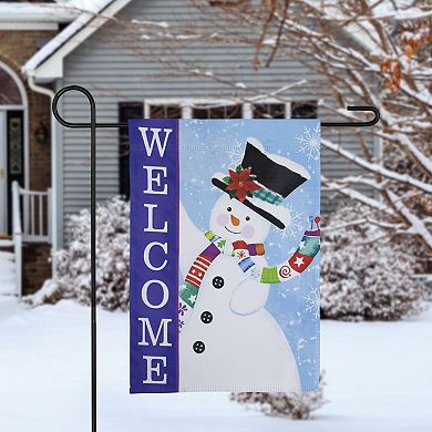 Northlight Snowman "Welcome" Christmas Outdoor Garden Flag