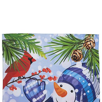 Northlight Let It Snow Snowman and Cardinal Outdoor Garden Flag