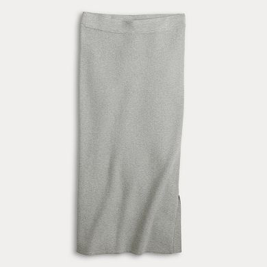 Petite Nine West Ribbed Column Skirt
