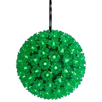 Northlight LED Green Starlight Sphere Outdoor Hanging Christmas Decoration