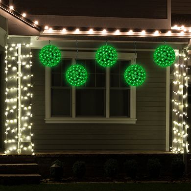 Northlight LED Green Starlight Sphere Outdoor Hanging Christmas Decoration