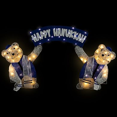 Northlight LED Polar Bear "Happy Hanukkah" Sign Outdoor Decoration