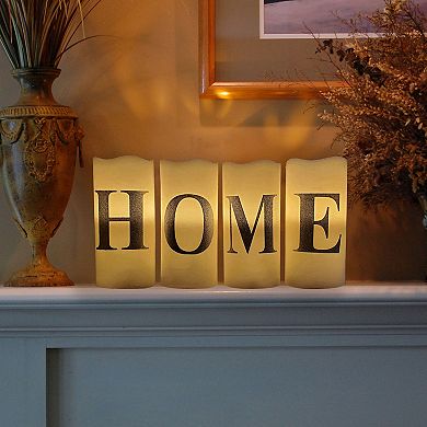 LumaBase LED "Home" Wax Candles 4-piece Set