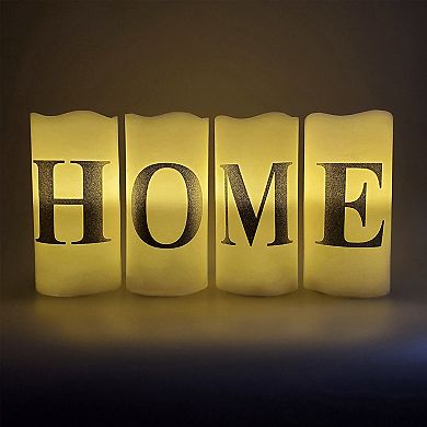 LumaBase LED "Home" Wax Candles 4-piece Set
