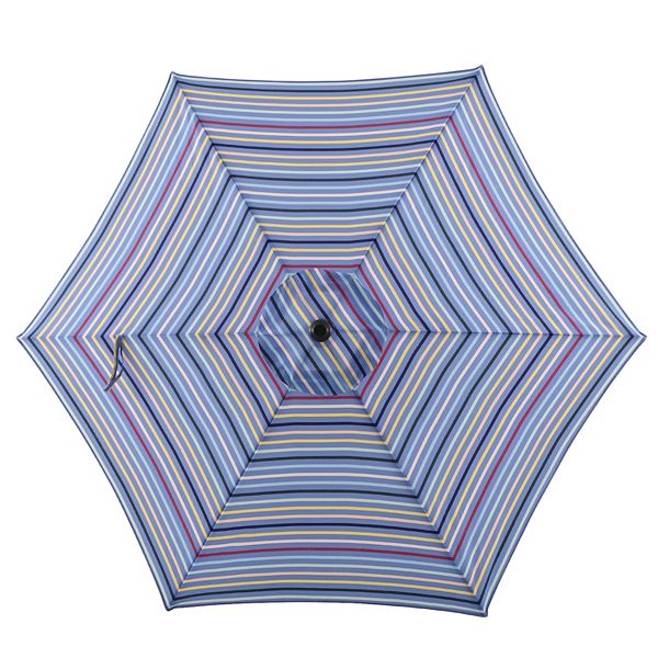 Sonoma Goods For Life® 9-ft. Crank & Tilt Patio Umbrella - Blue Multi Stripe