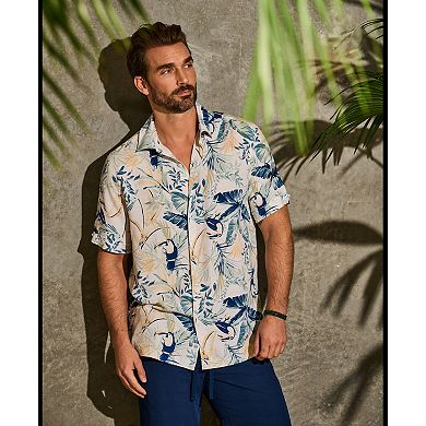 Men's Cubavera Short Sleeve Toucan Print Graphic Tee