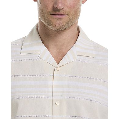 Men's Cubavera Short Sleeve Horizontal Stripe Shirt