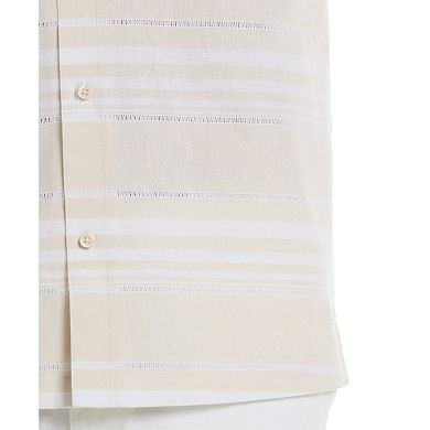 Men's Cubavera Short Sleeve Horizontal Stripe Shirt
