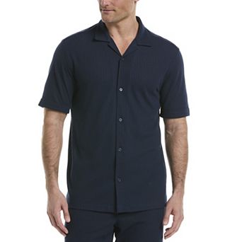 Men's Cubavera Short Sleeve Textured Coat Shirt