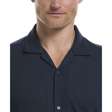 Men's Cubavera Short Sleeve Textured Coat Shirt