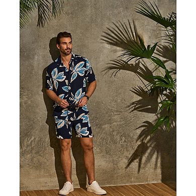 Men's Cubavera Short Sleeve Tropical Print Shirt