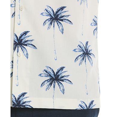 Men's Cubavera Short Sleeve Palm Tree Print Shirt