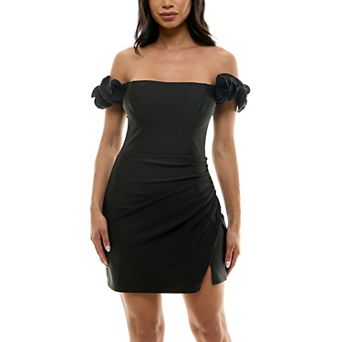 Juniors' B. Smart Ruffle Sleeve Bodycon Dress