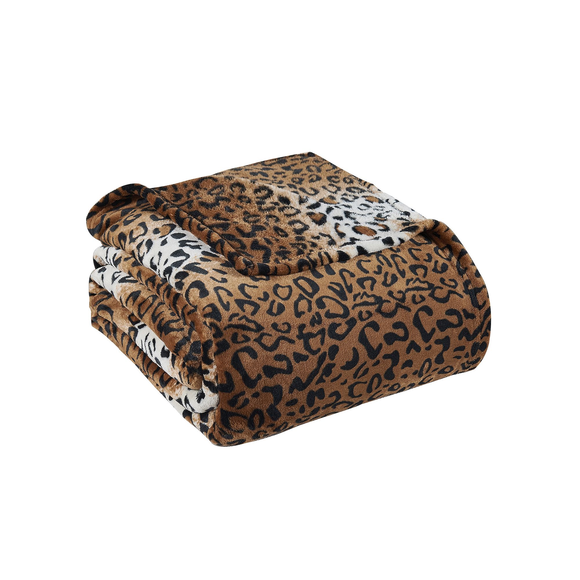 Home Soft Things Animal Print Flannel Fleece Blanket, St Leopard